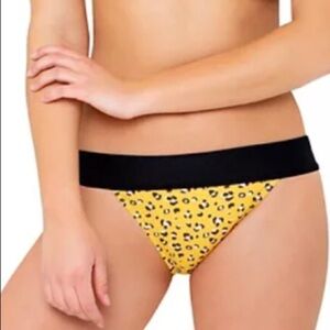 Sugar Coast Womens Wild Cat Leopard Print Cheeky Bikini Bottoms Size XL